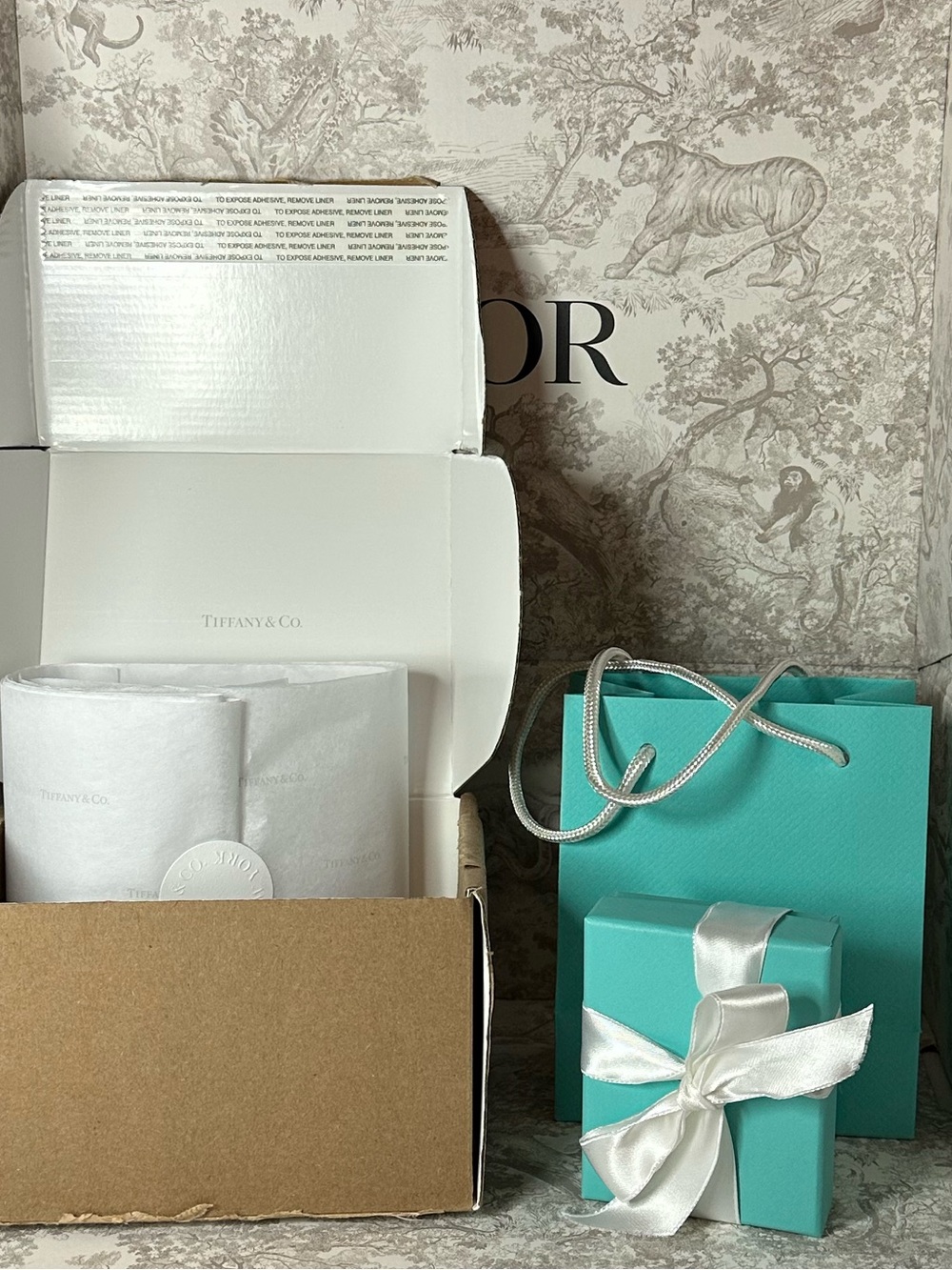 Tiffany & Co. Empty small gift box and bag
